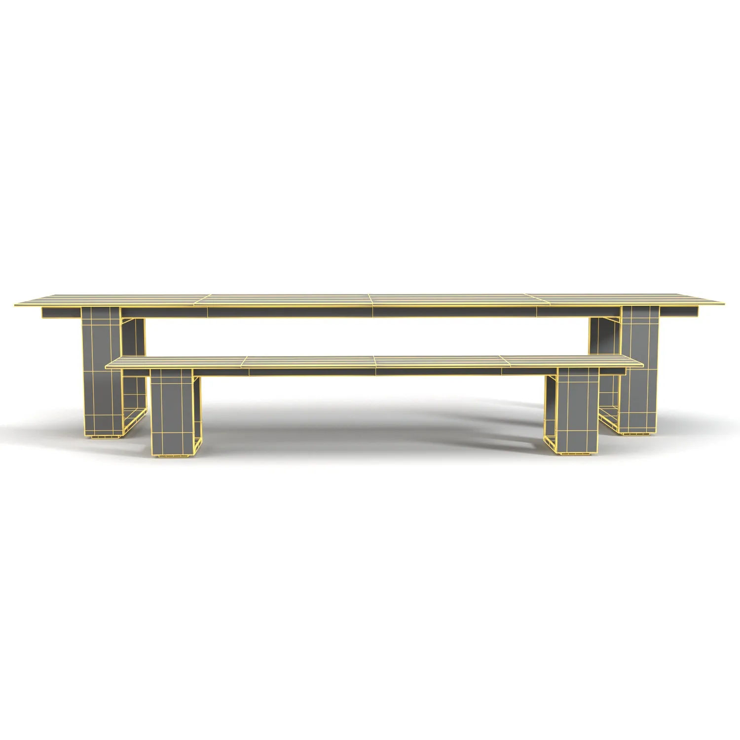 Mamagreen Aiko Dining Table With Bench 3D Model_07